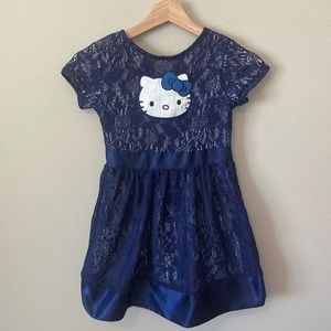 Girls Hello Kitty Lace Dress 7/8 M